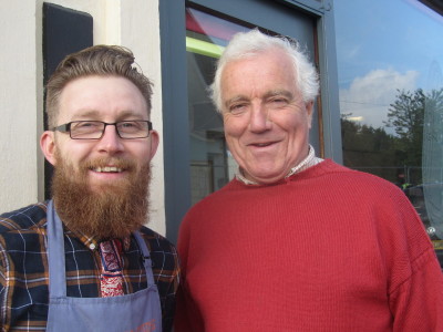 Ricky (left) and farmer Tom (on the right)