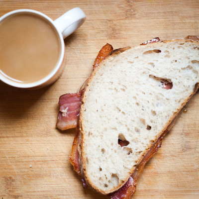 Tea and a bacon sandwich