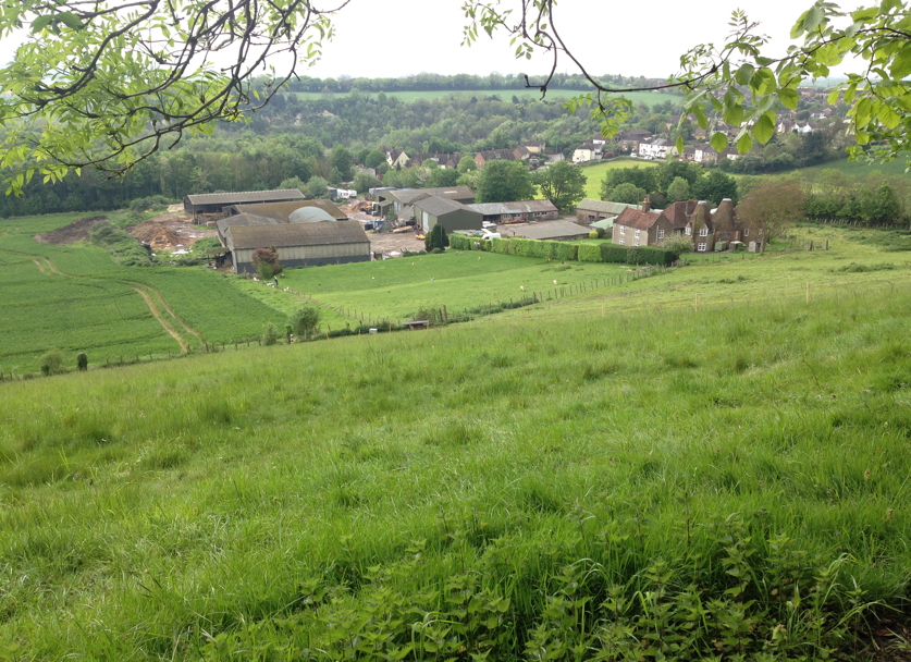 View of Court Farm from Greensand ridge